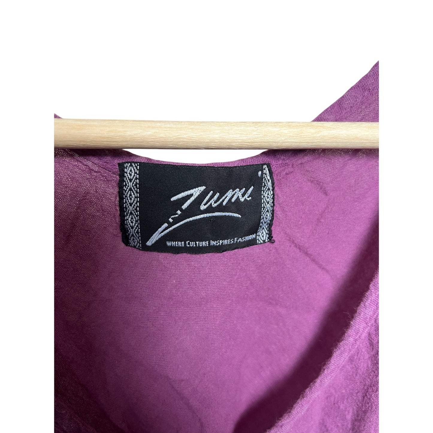 Zumi Purple Long Dress Flower Design *Dimensions In Pictures*