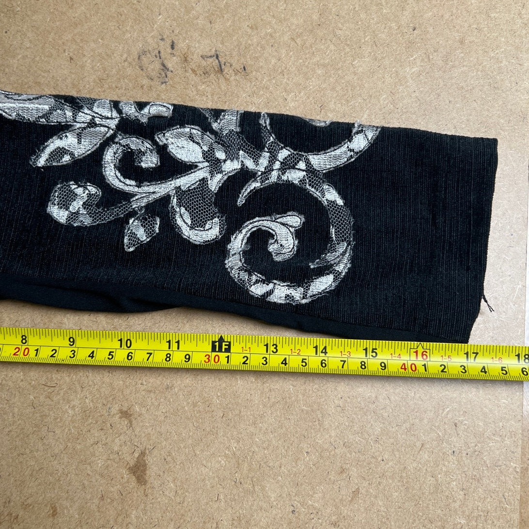 Yoana Baraschi Lace Embroidered Black/White Womens Suit Jacket Size 4