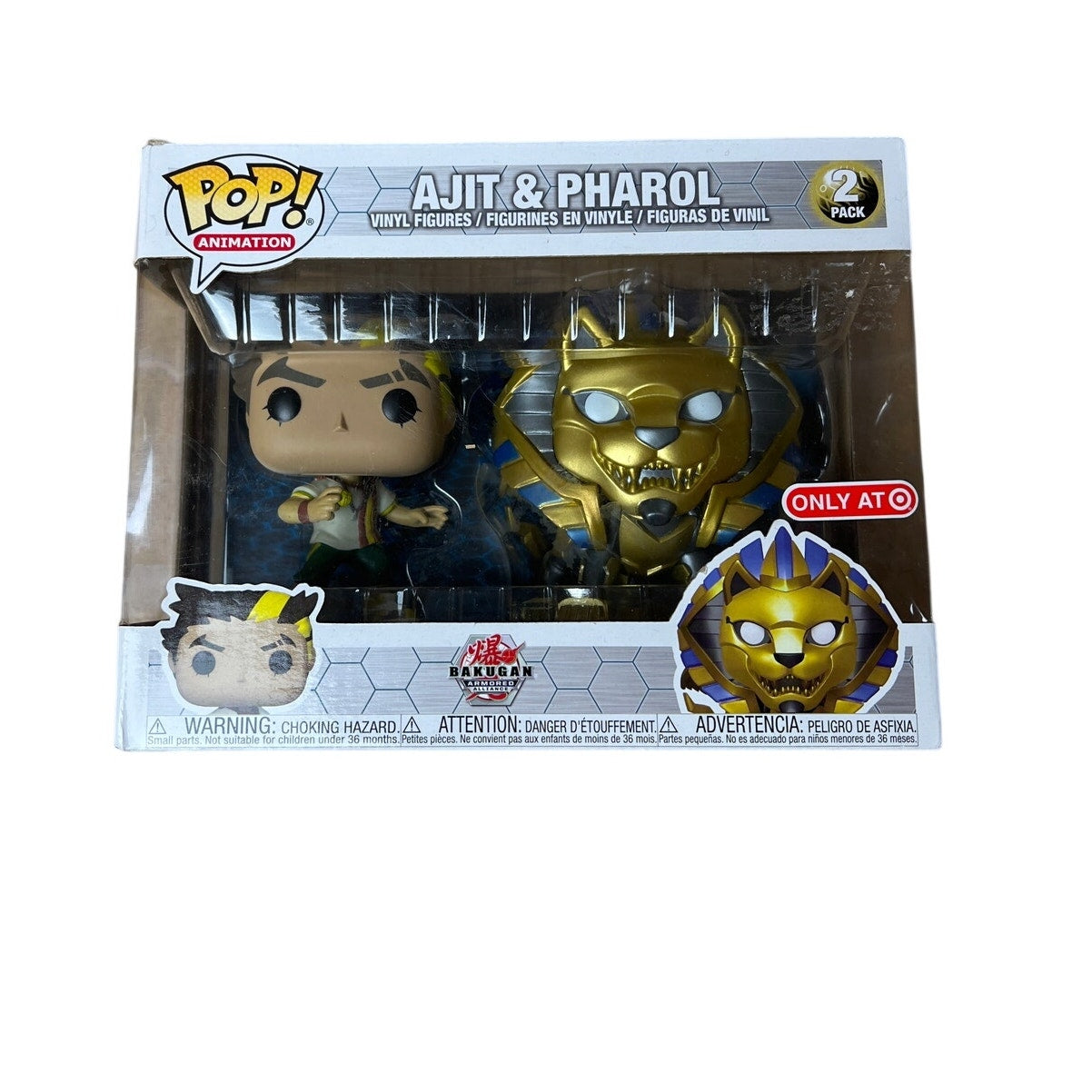 Funko Pop! Animation Ajit & Pharol 2 Pack Exclusive Bakugan Armored Alliance New