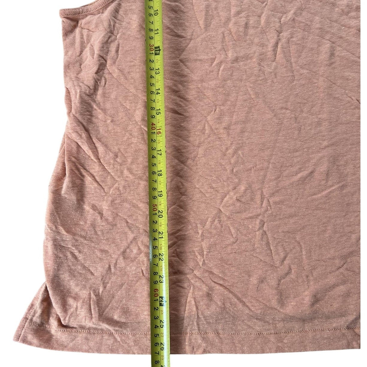 Madewell Tank Womens XL Orange High Neck Linen Viscose Relaxed Slit Basic
