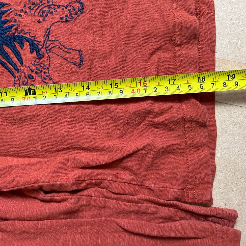 Mini Boden Embroidered Dinosaurs Long Sleeve Top Shirt Boys Size 7-8 years