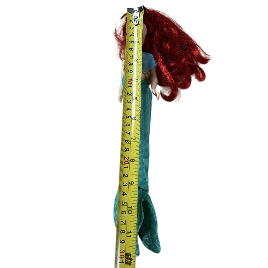 Vintage Disney Ariel Mermaid Doll The Little Mermaid Red Hair Teal Tail 11 Inch