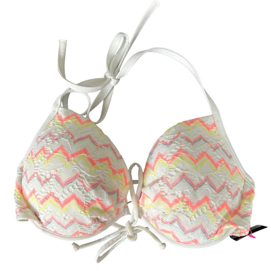 Victoria Secret NWT Women's Bikini Top 34D Striped Adjustable