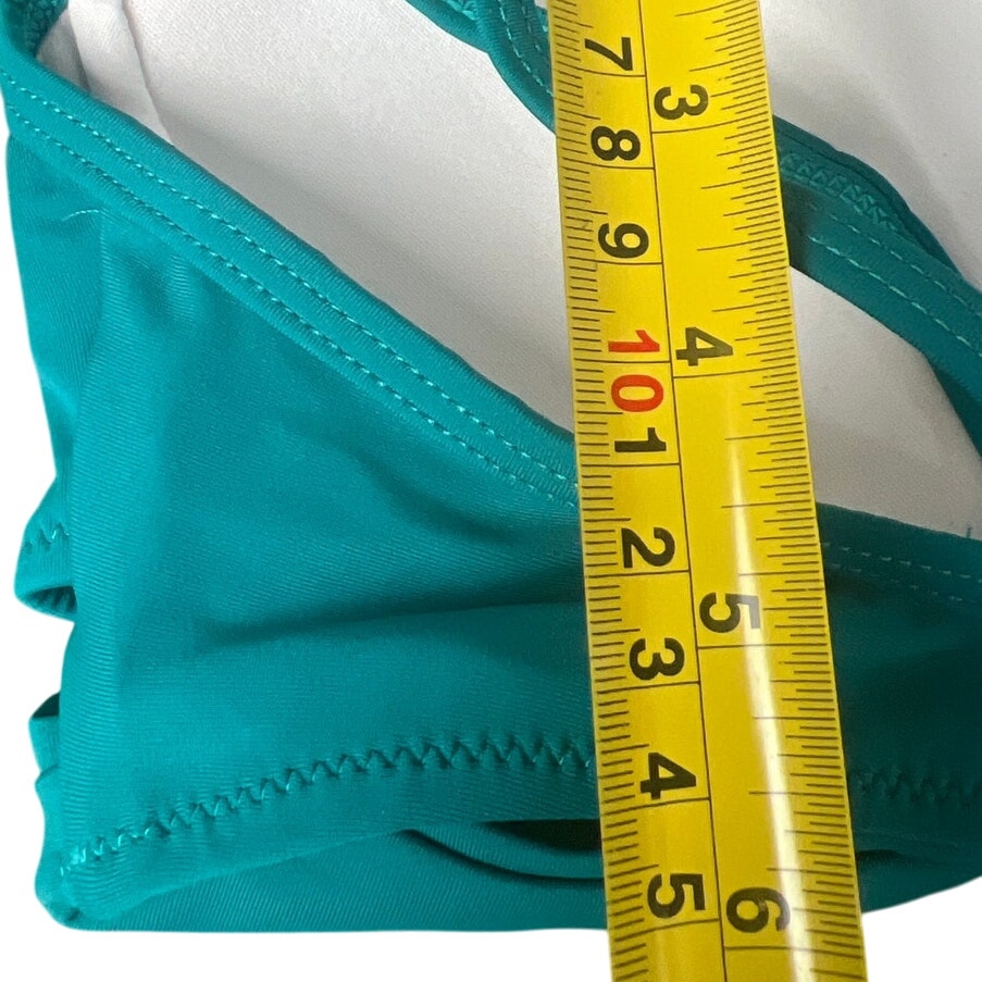 Teal Blue Shoulder Strap Bikini Top Size Small S