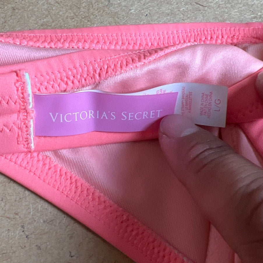 Victoria Secret Strapless Pink Bikini Top Size Large
