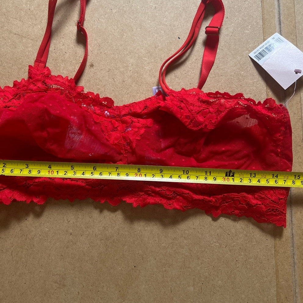 NWT Savage X Fenty Red Lace Bra Size 1x