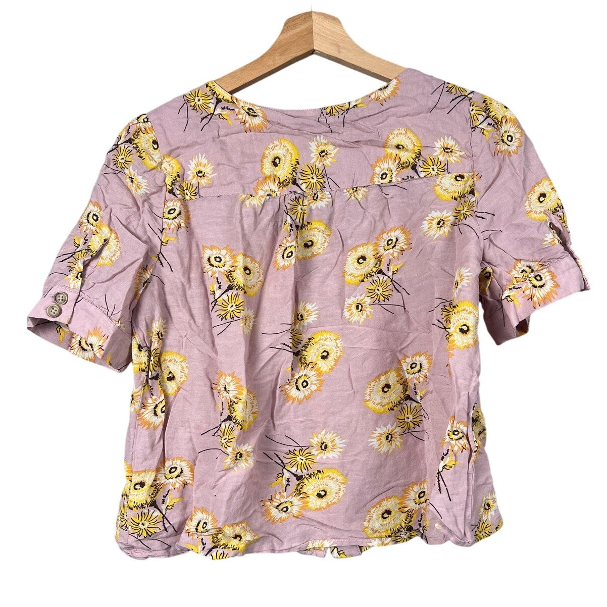 Madewell Plaza Button-Front Shirt in Dutch Dandelions Women's Size M