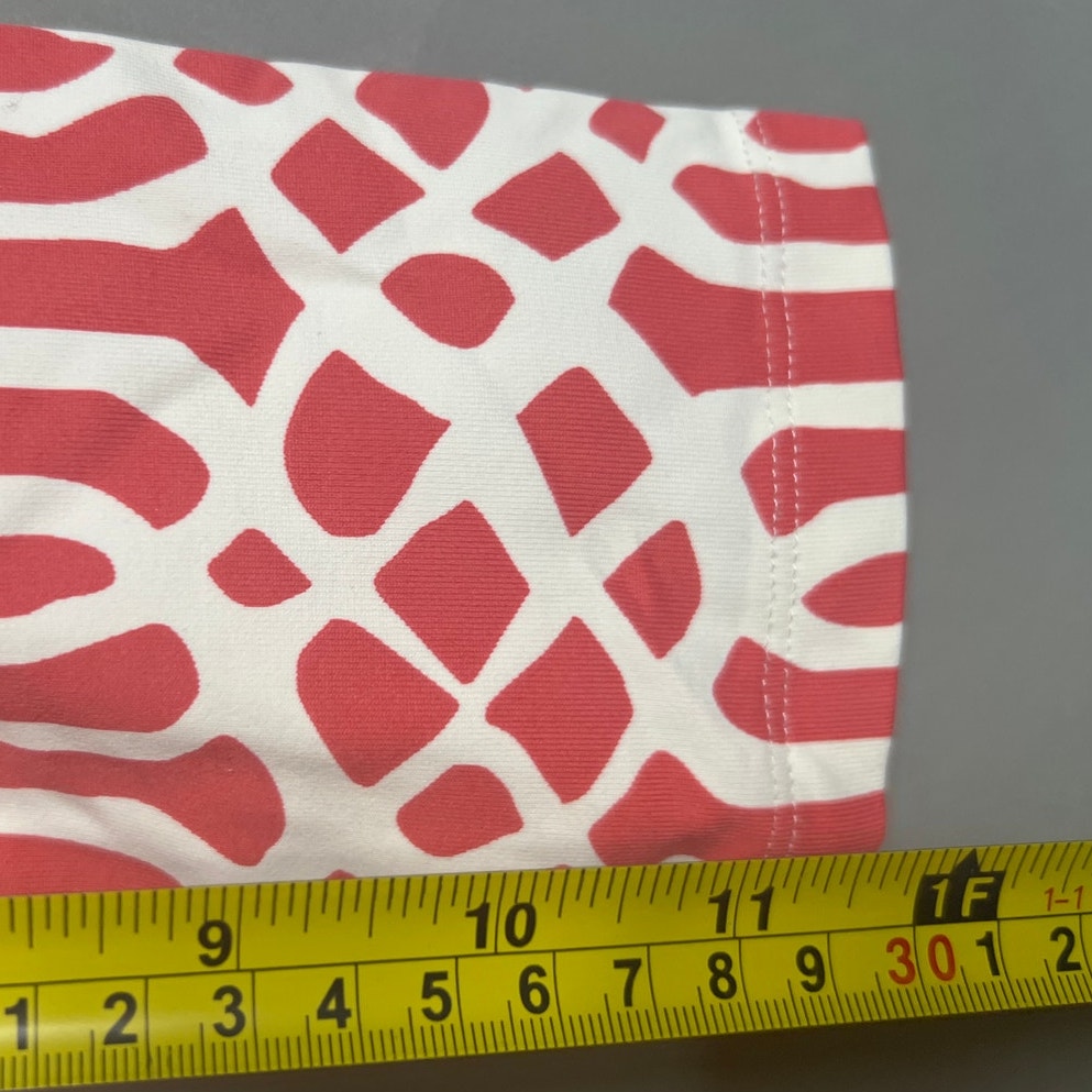 J McLaughlin Nylon Women Pink Geometric Dunham Ruffle Top XS