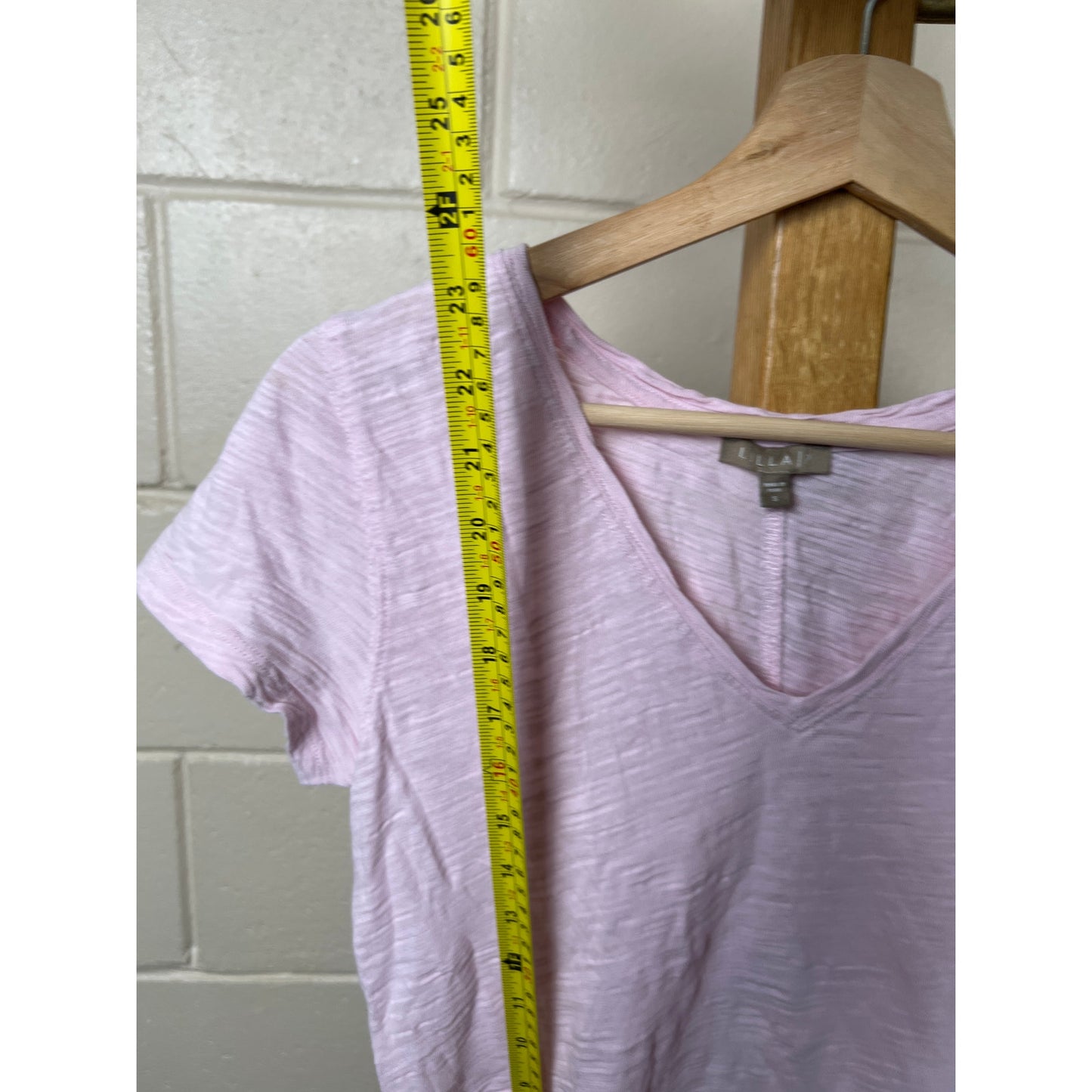 Lilla Small Pink Women's Top V-Neck Cotton