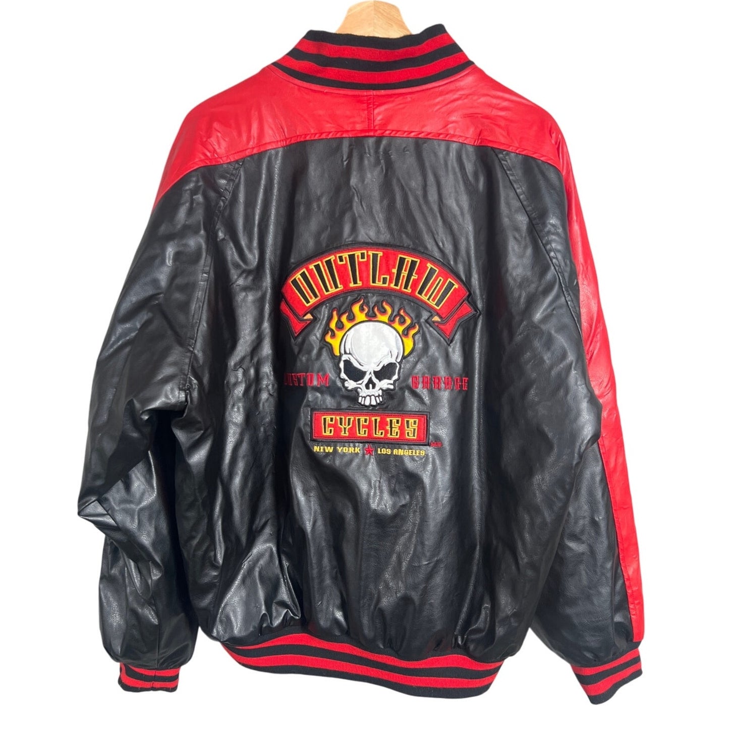 Steve & Barry's Size Medium PVC Jacket Outlaw Cycles