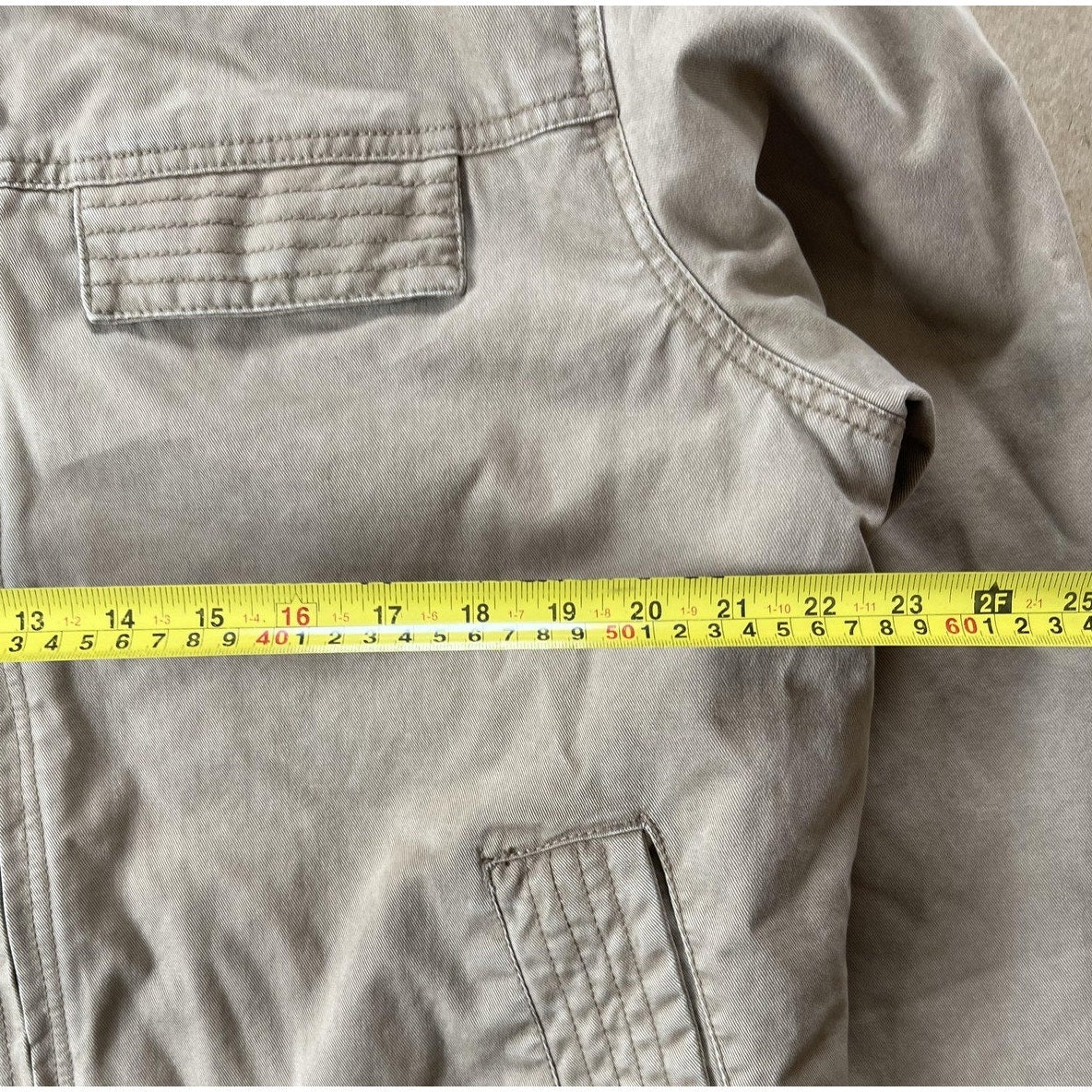 Timberland Jacket Mens Large Tan Cotton Zip Front Outdoor Utility Workwear