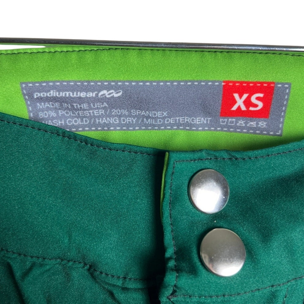 Podiumwear 000 Size XS Cycling Shorts Long Bermuda Mens Green