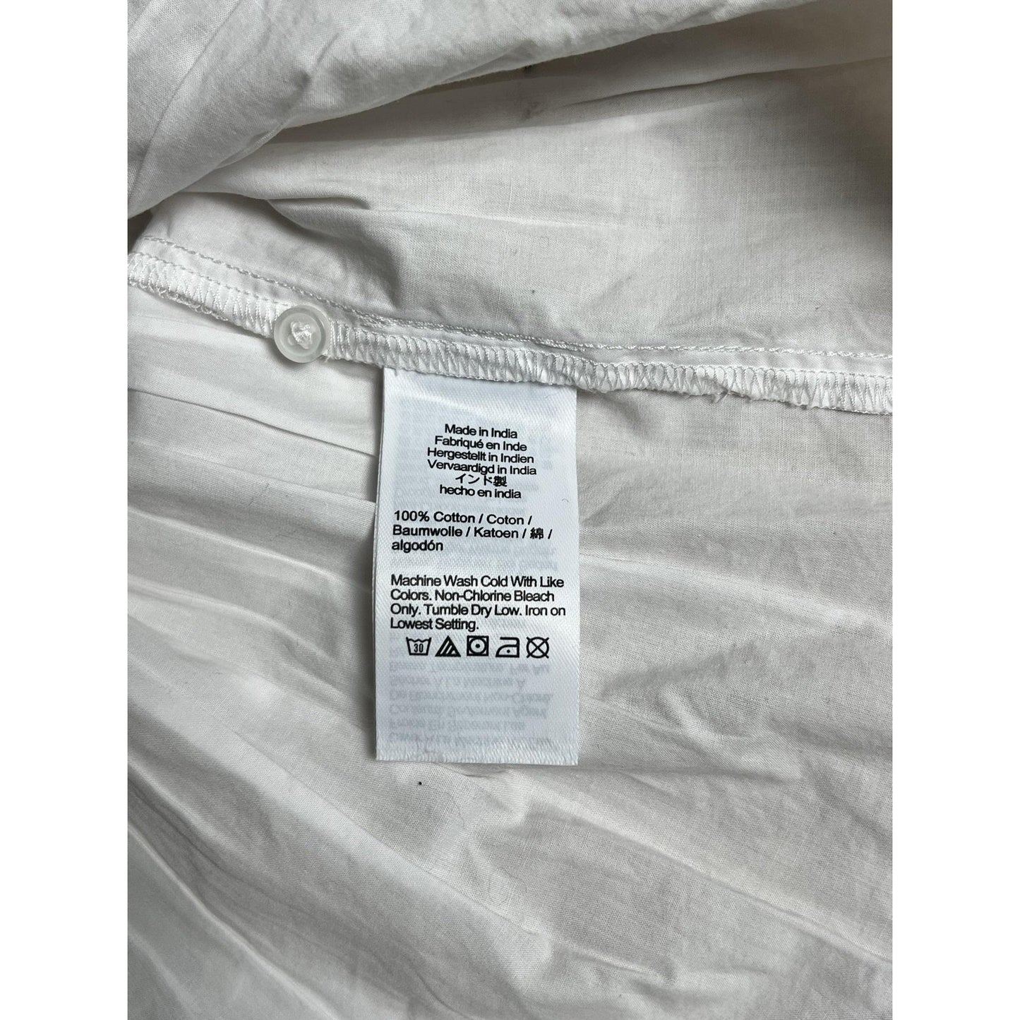 J.Crew Top Womens XS White Ruffle Strap Button Front Cropped Blouse Summer