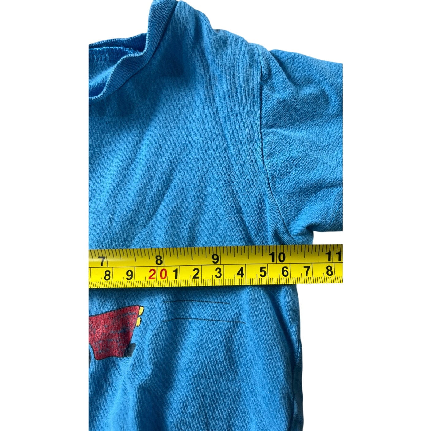Polarn O. Pyret 1.5-2 Years Blue T-shirt W/ Car Graphic