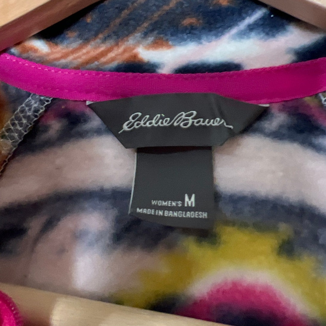 NWT Eddie Bauer Women’s M Southwest Multi-Color Fleece Pullover Quarter Zip