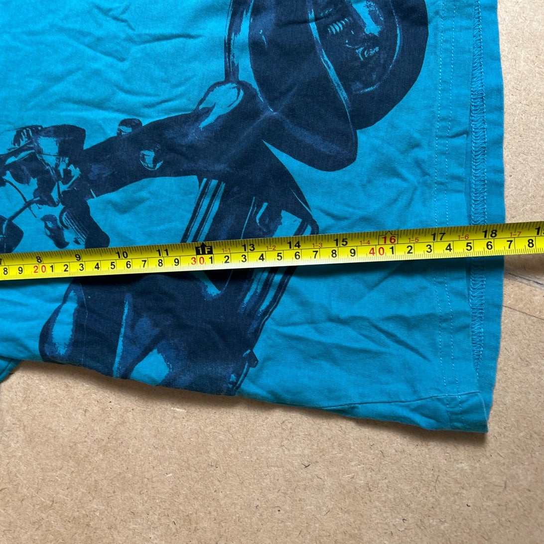 Tea Collection Boy Size M 6-7 Blue Moped Graphic T-Shirt