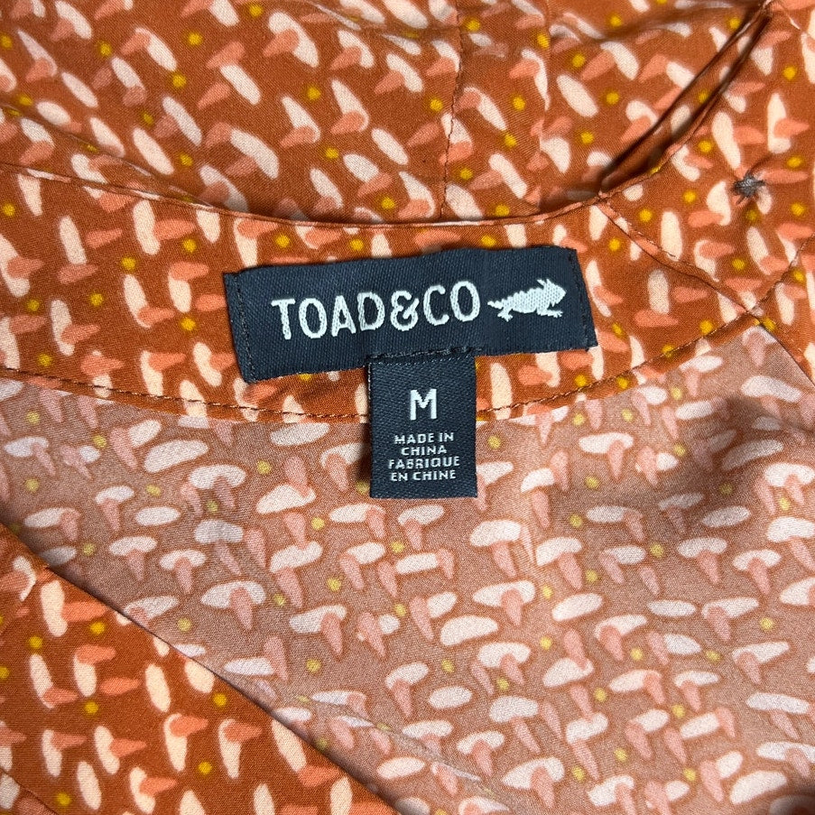 Toad & Co Orange AOP Pattern Women M Dess