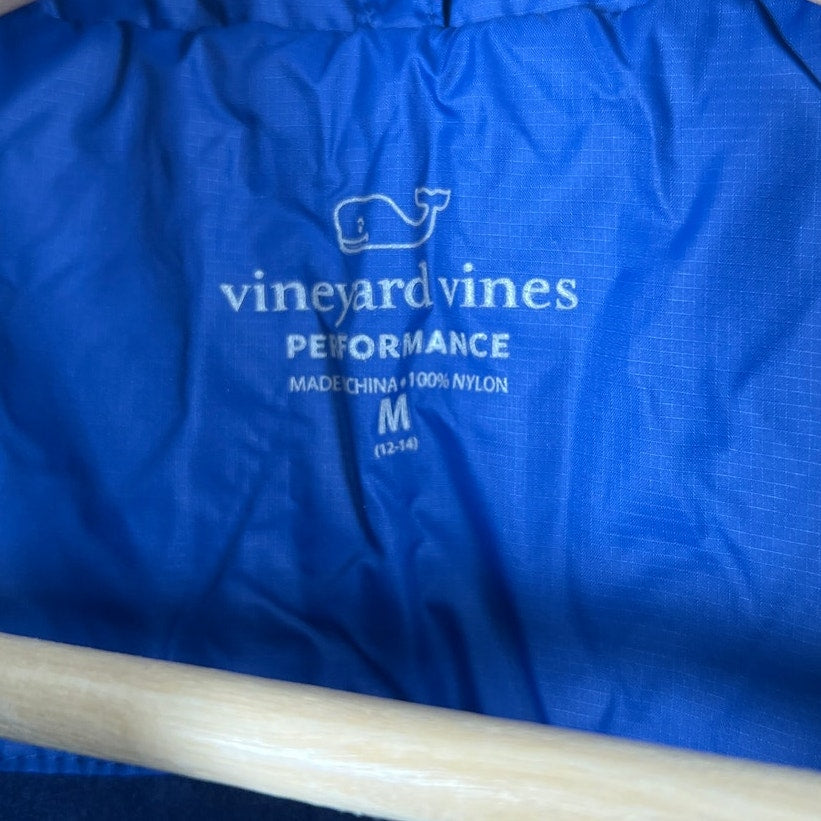 Vineyard Vines Blue Zip Up Puffer Vest 100% Nylon kids XL
