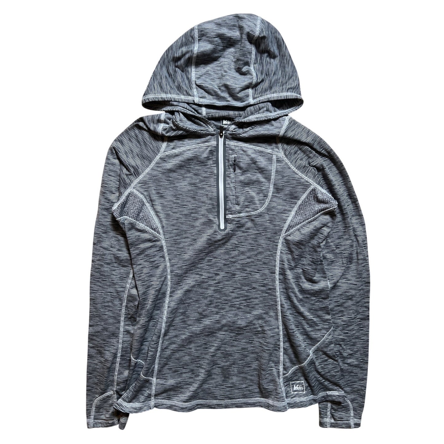 REI Gray Half-Zip Athletic Pullover size M