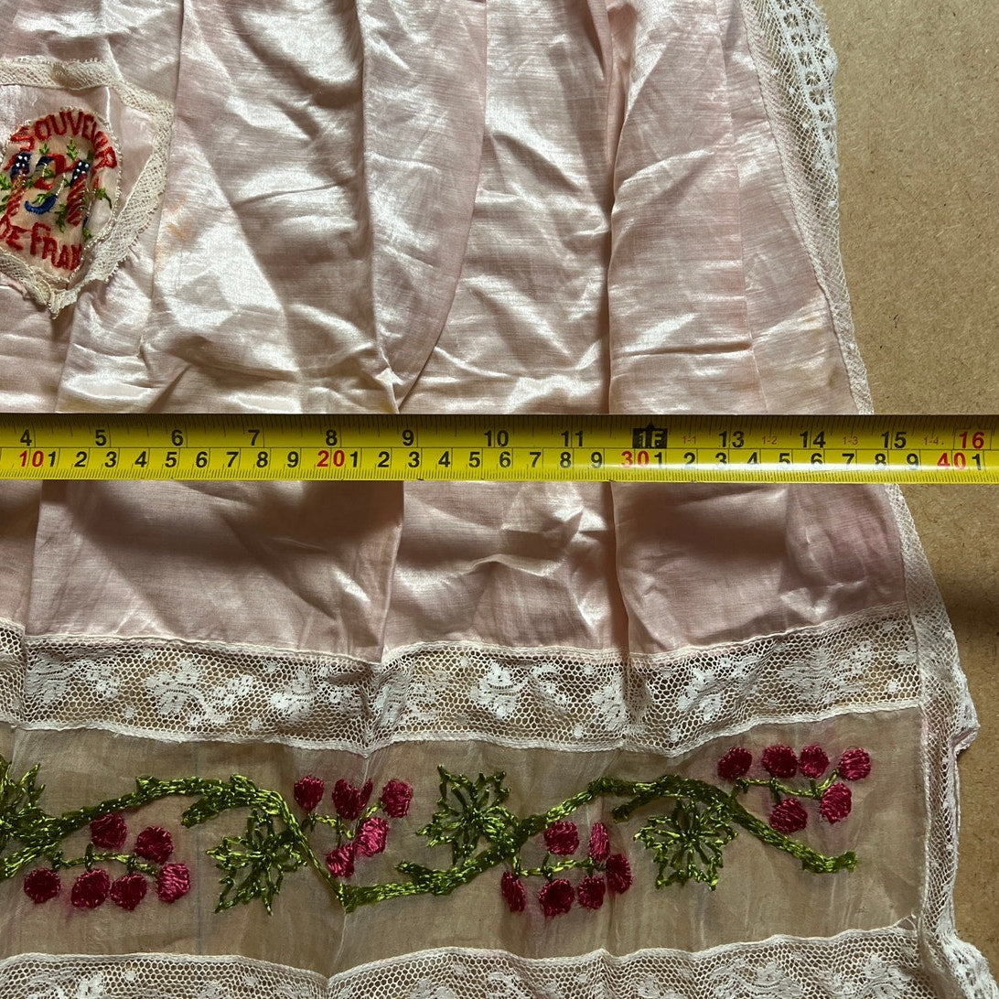 Vintage Handmade Pink Floral Kitchen Cloth