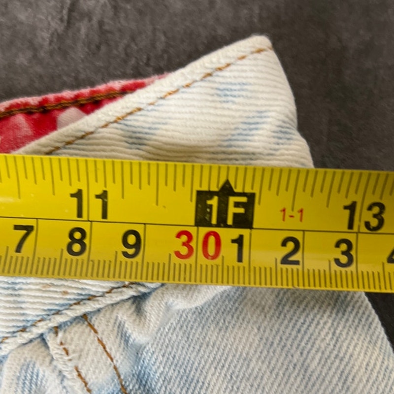 Vintage Jou Jou Light Acid Wash High Rise Hole Jeans Size 11/12