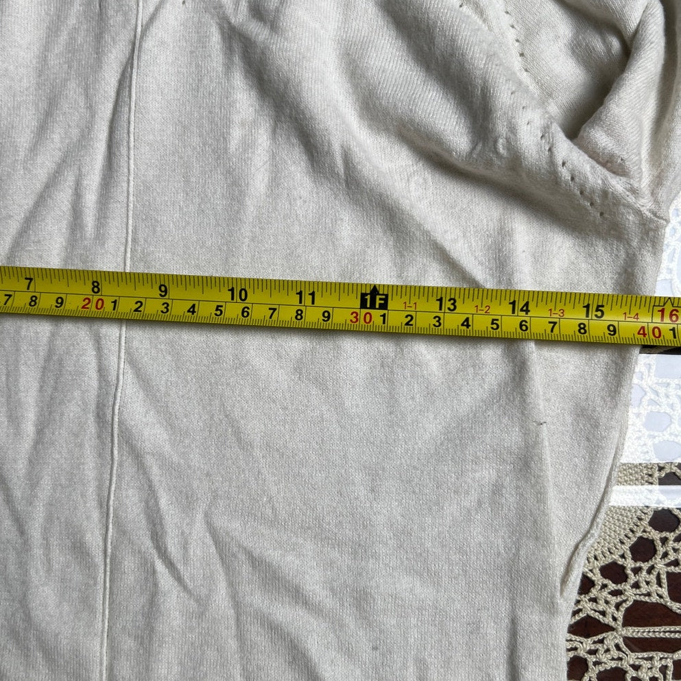 Krimson Klover White Knit Turtle Neck Long-Sleeve Women Size M