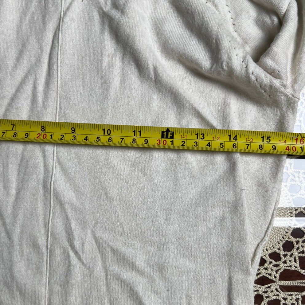 Krimson Klover White Knit Turtle Neck Long-Sleeve Women Size M