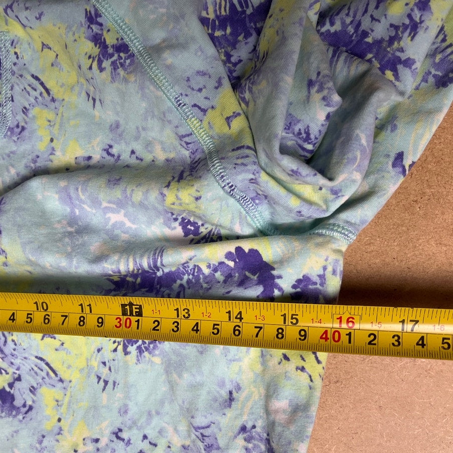 Ivivva Girl's 14 Zip Up Hoodie Sweatshirt Floral Aqua Blue
