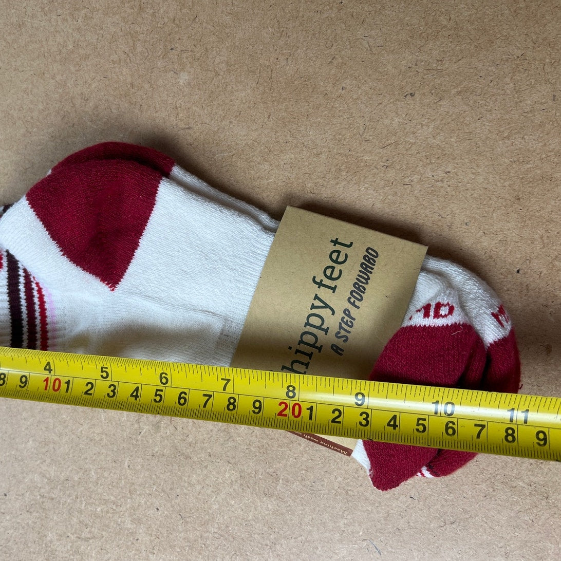 NWT Hippy Feet Marry Ruth Red/White Unisex M 4-7.5 W 5.5-9 Socks