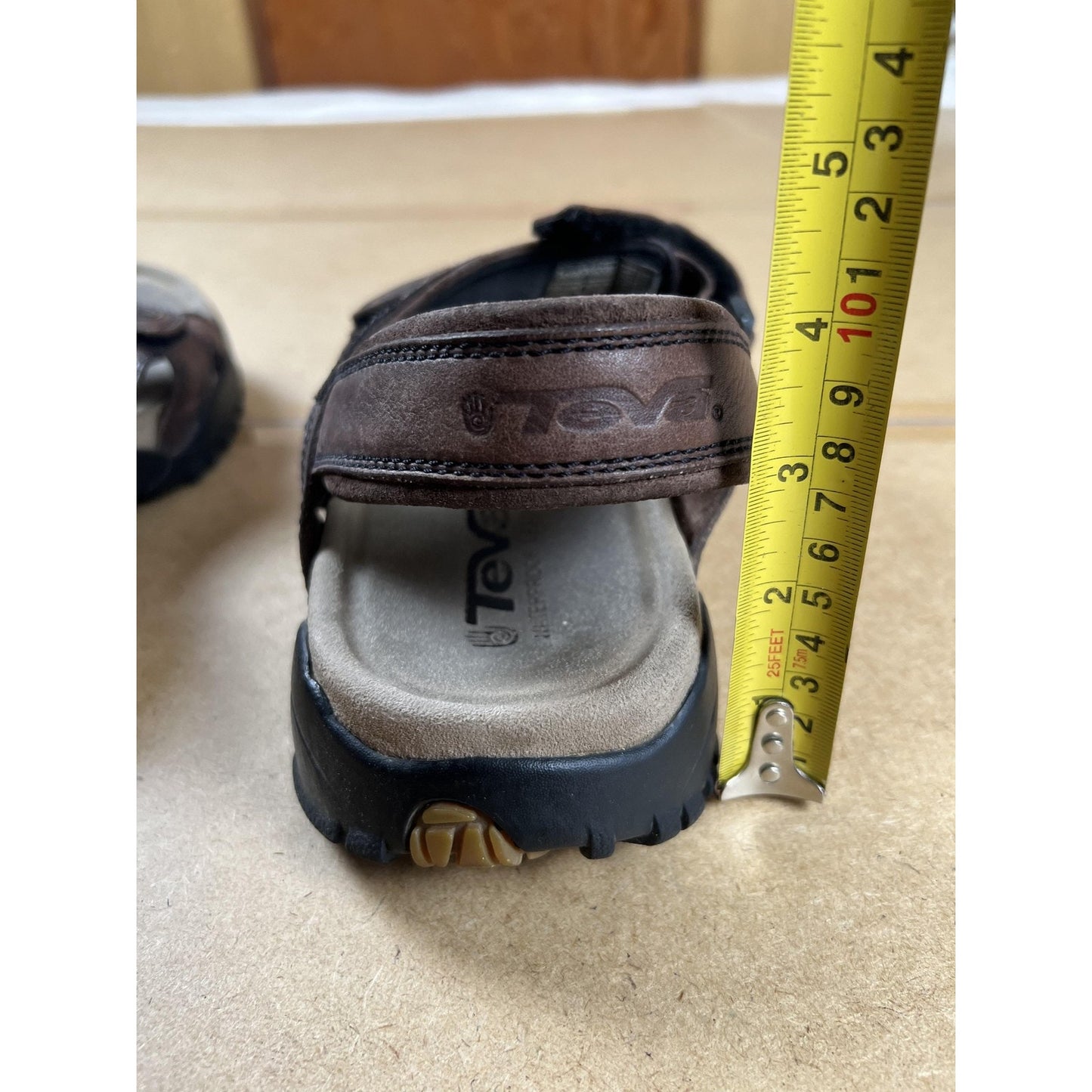 Teva Terra FI 5 Universal Sandals Mens US 12 Brown Leather Outdoor Shoes