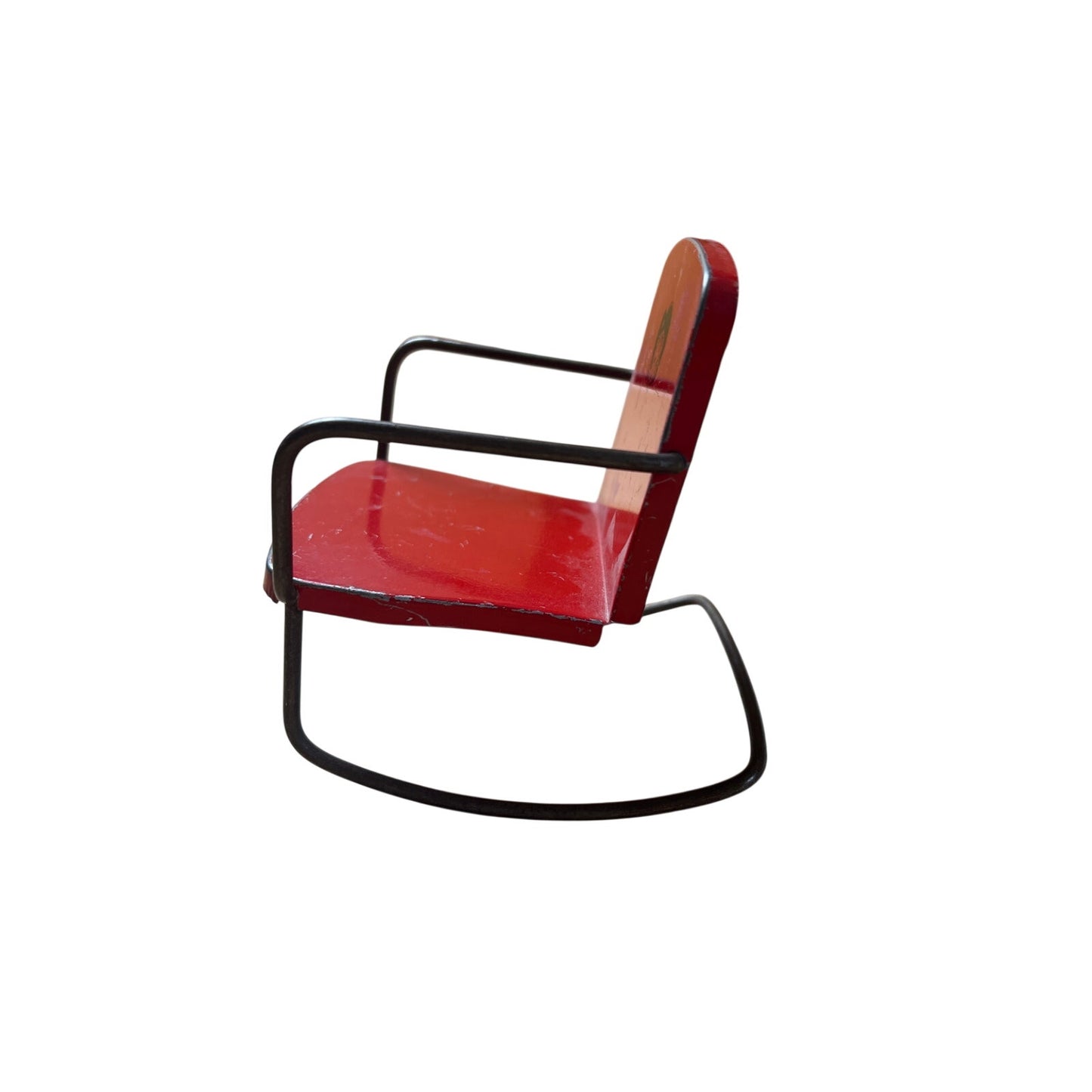 Vintage Little Red Bonnet Doll House Furniture Red Chair