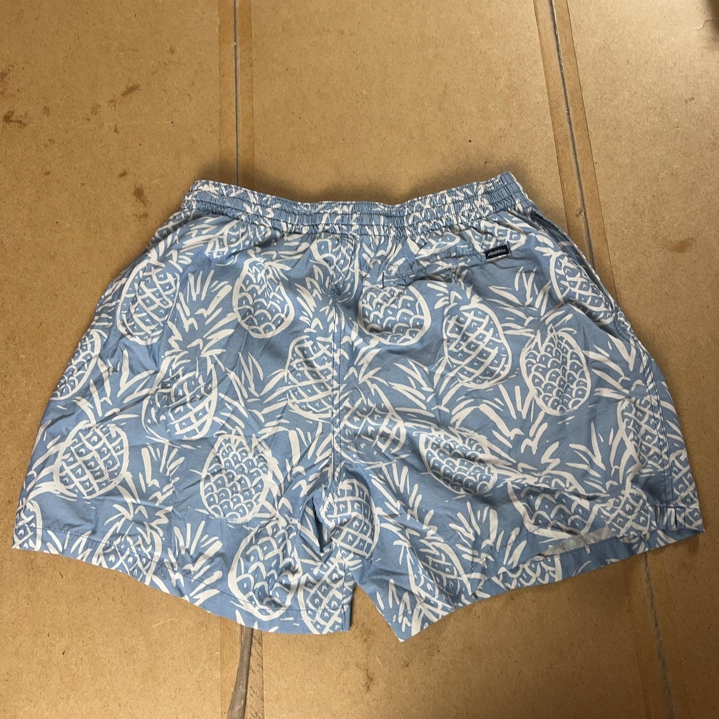 Chubbies Mens XL Blue Floral Athletic Shorts 38 Waist 6 Inseam Lined Drawstring