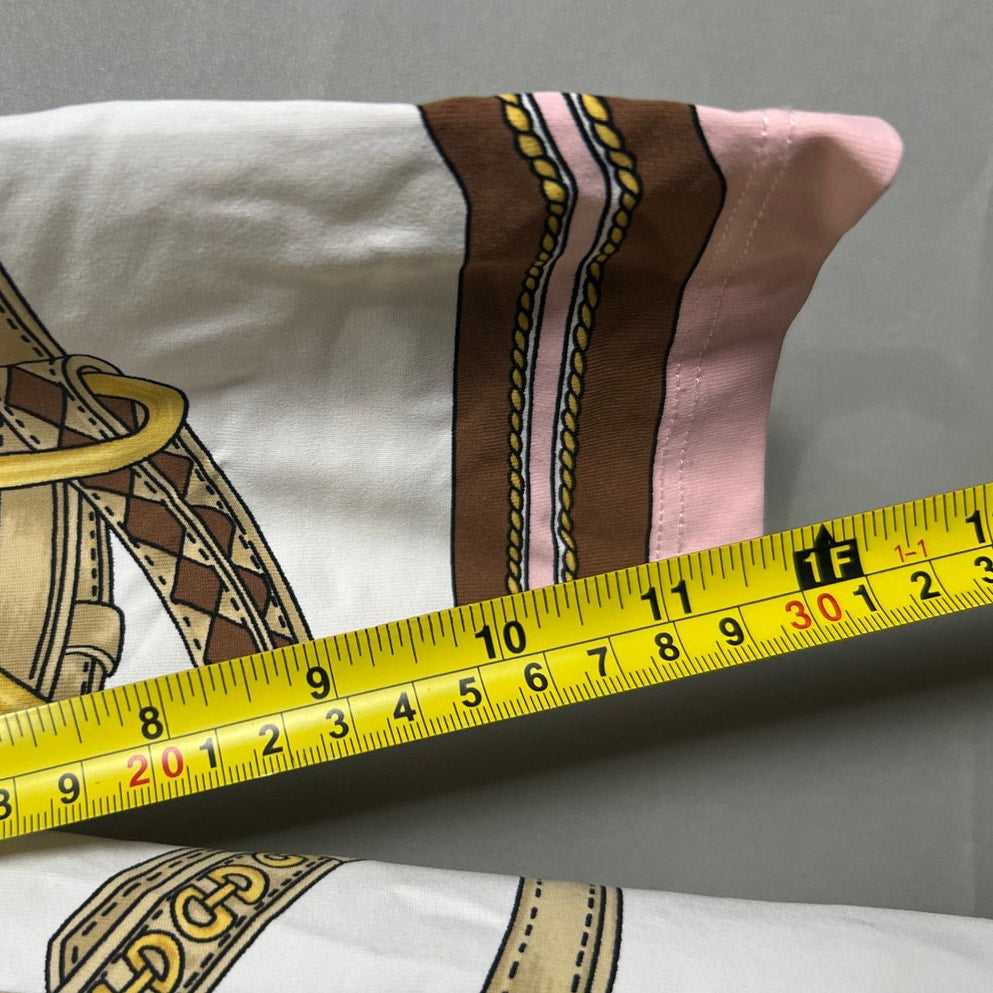 J. McLaughlin Signature Top Cream/Brown Westminster Women Size S