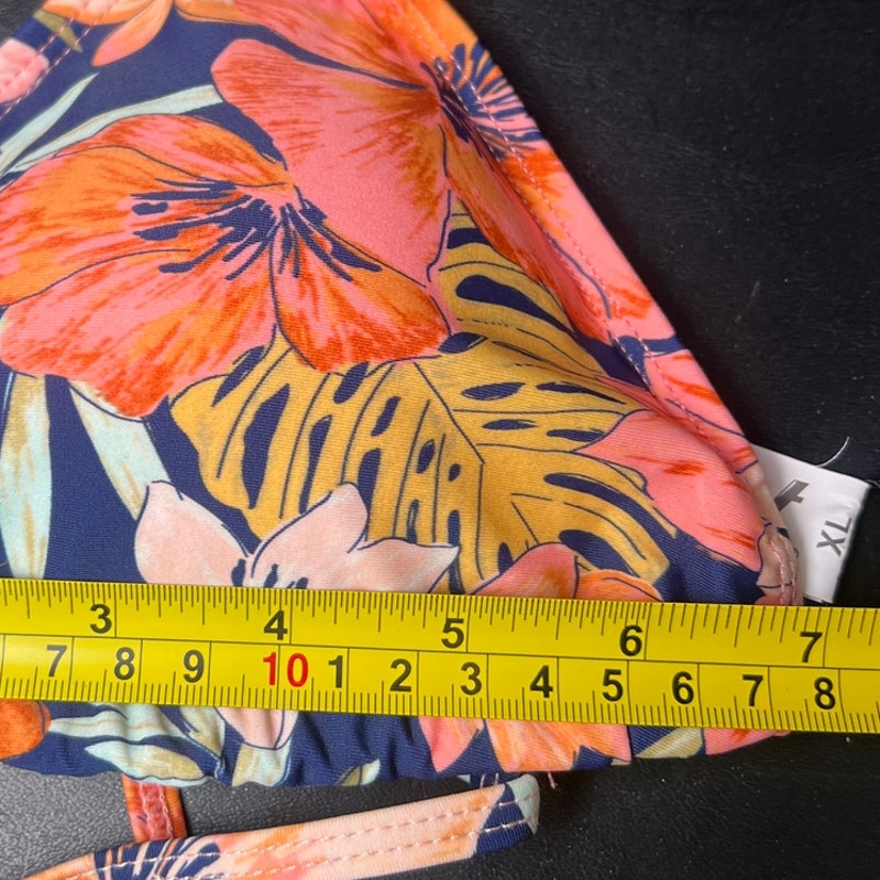 NWT Heat XL Swim Top Pink Adjustable Floral Bikini