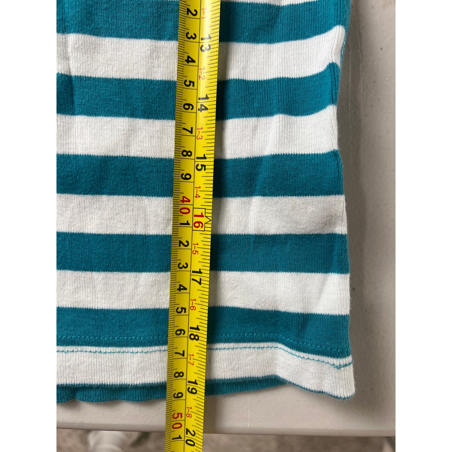 Hanna Anderson Size 8 Shirt Boys Blue Striped Short Sleeve