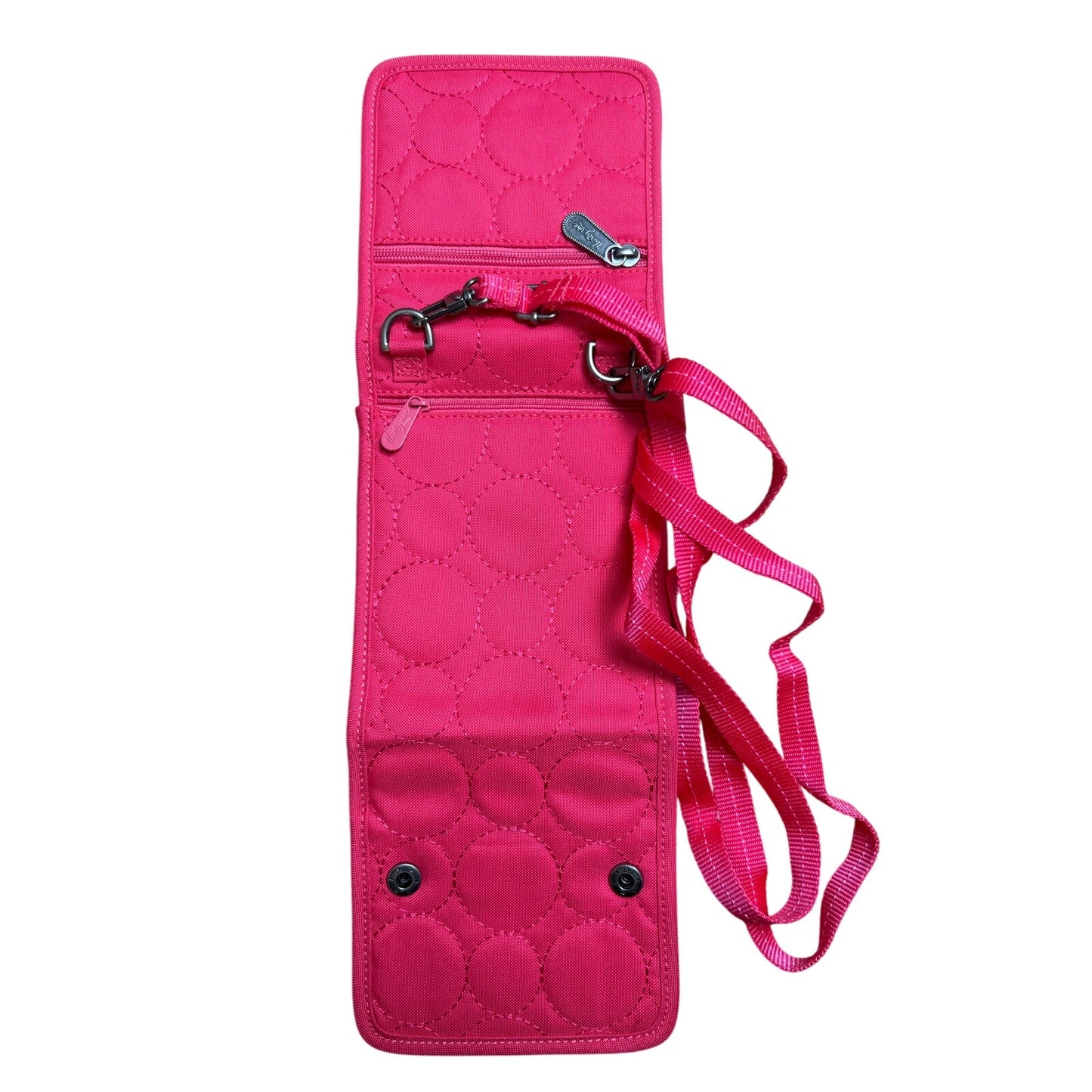 Thirty-One Vary You Mini Crossbody Organizer Wallet Bag Quilted Coral Dot