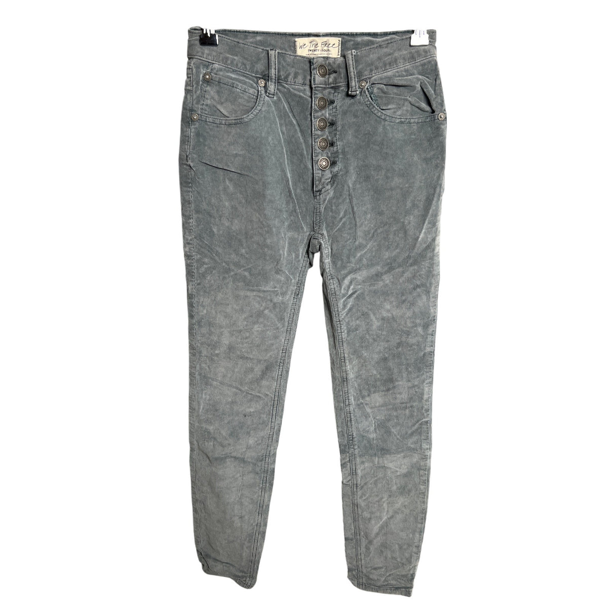 Free People We The Free Size 24 Women Corduroy Skinny Pants Gray