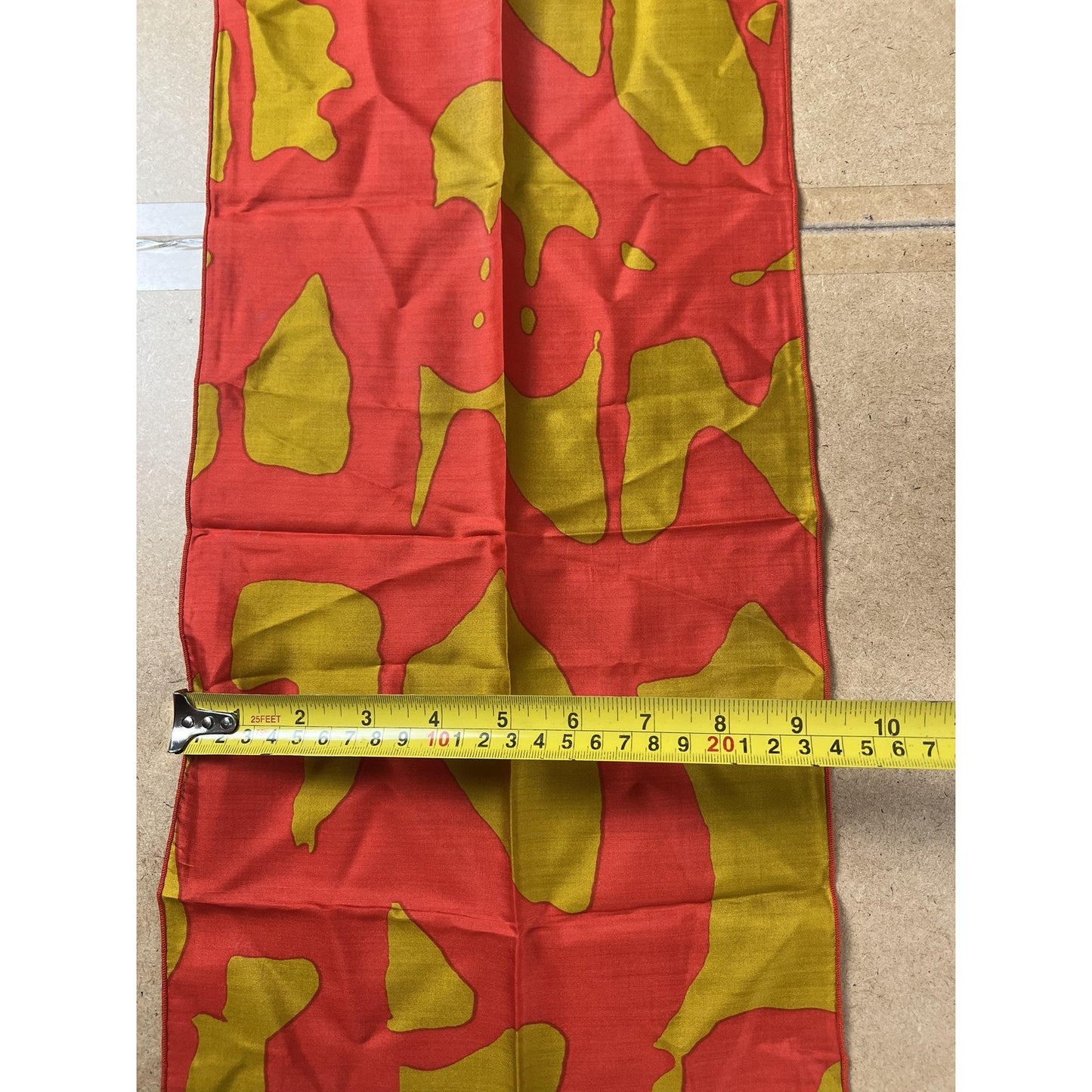 Vera Kerchief Unisex One Size Red Camouflage 100% Silk Dupion Rectangle Scarf