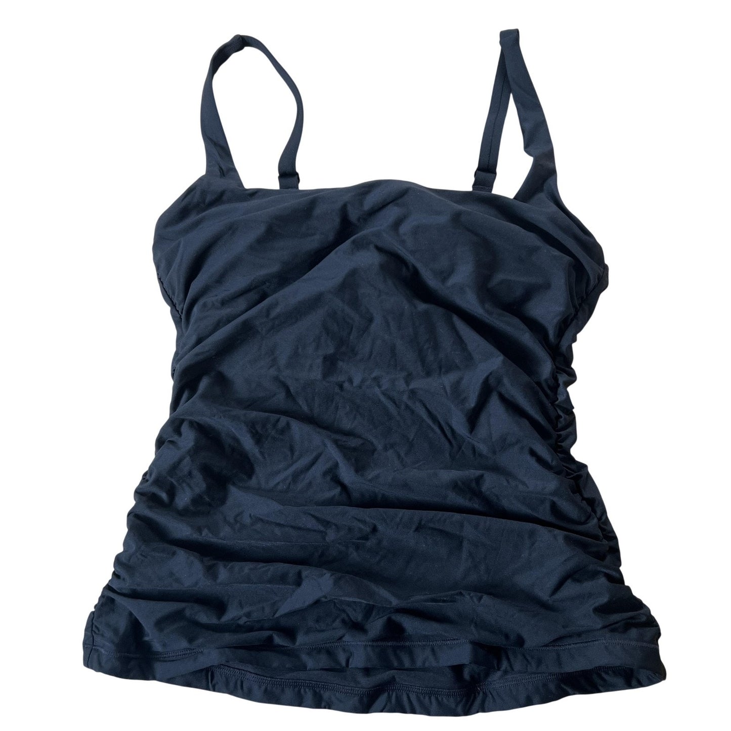 Athleta Tankini Womens 36B/C Black Adjustable Strap Built-In Bra Lined