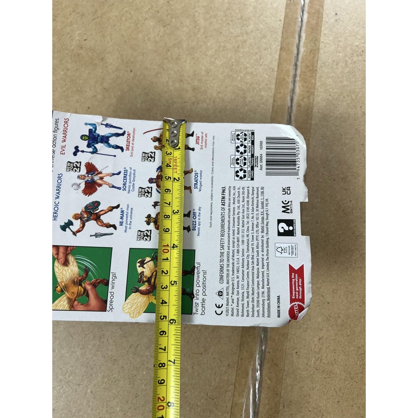 Mattel Masters Of The Universe Buzz-Off Yellow Bee Figure Made In China