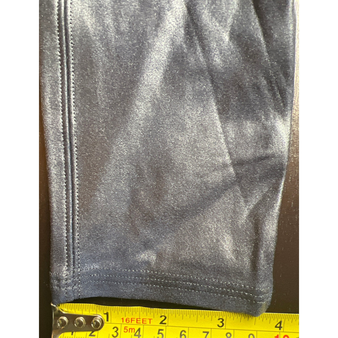 Spanx Large Black Shimmer Metallic Faux Leather Leggings