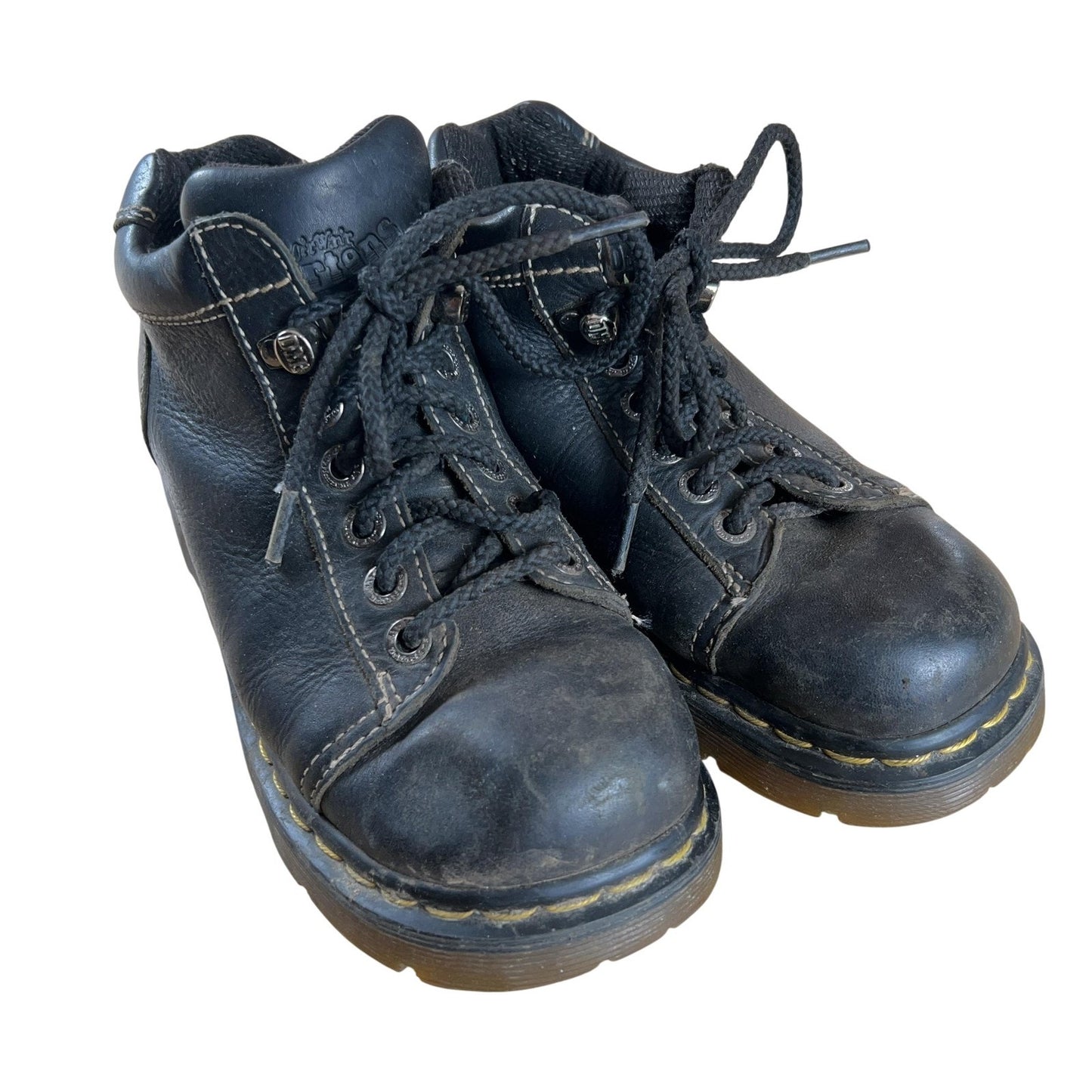 Dr. Martens Shoes Mens Size 7 Black Derby Leather Lace Up 1460 Slip Resistant