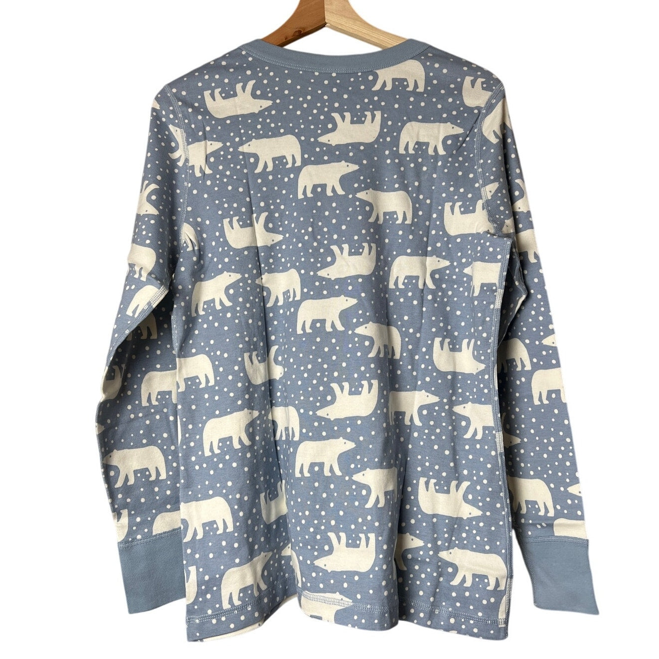 Hanna Anderson Large Holiday Long John Pajama Top Organic Cotton 100% NIB