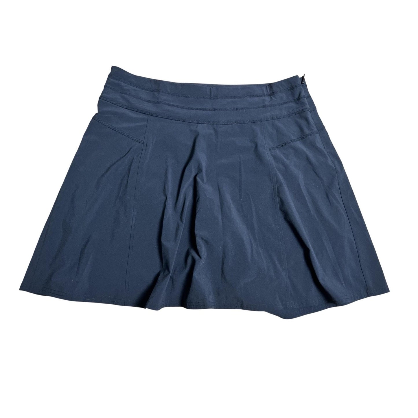 Athleta Skirt Womens 12 Blue A-Line Athletic Lightweight Pockets Stretch Active