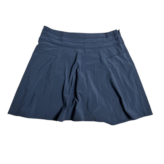 Athleta Skirt Womens 12 Blue A-Line Athletic Lightweight Pockets Stretch Active