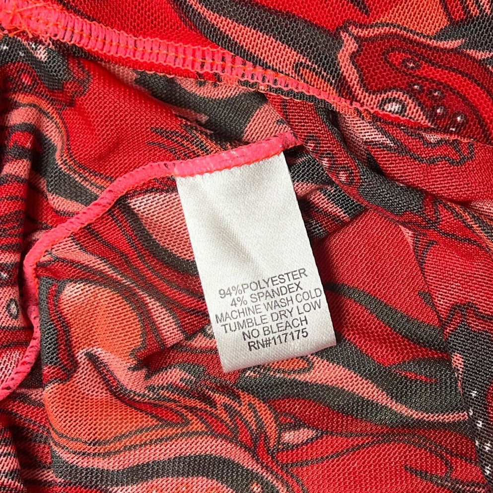 NWT Marina Luna High-Low Mesh Coverup Dress Size XL