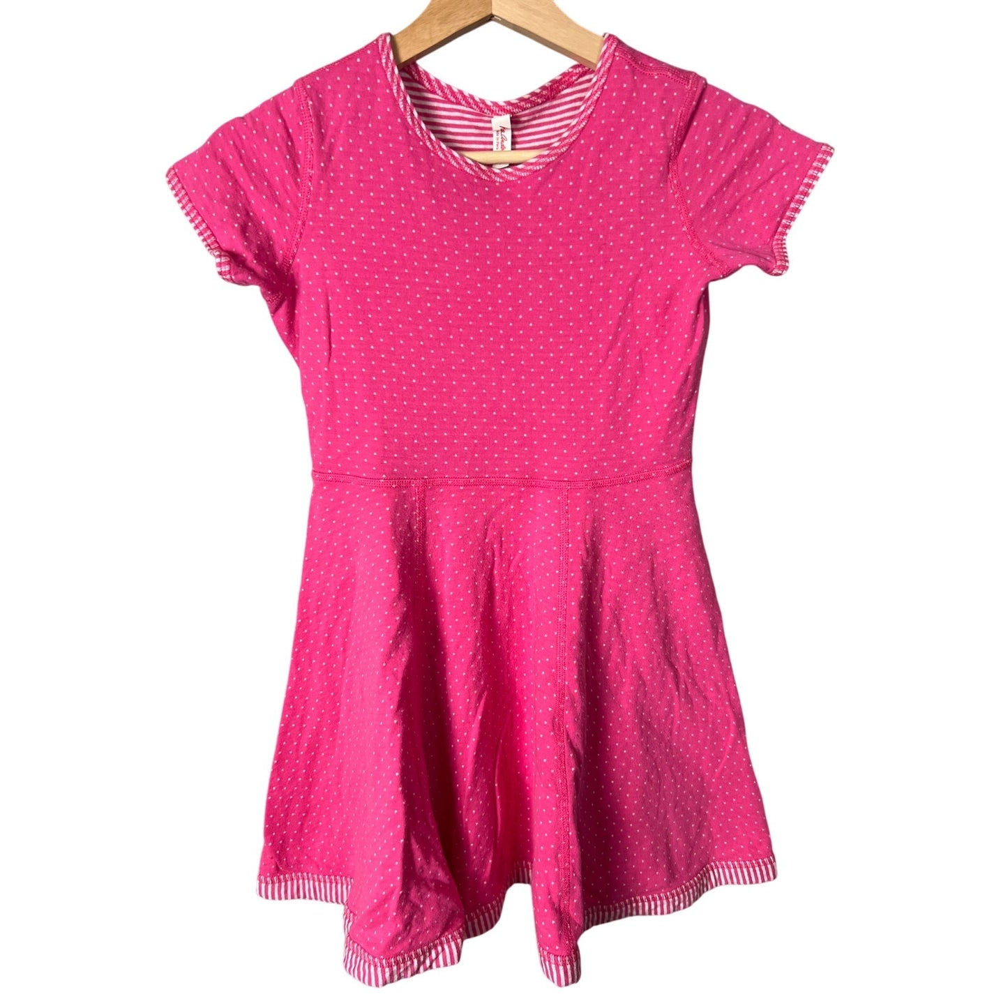 Hanna Andersson Pink Polka Dot Dress Size 140