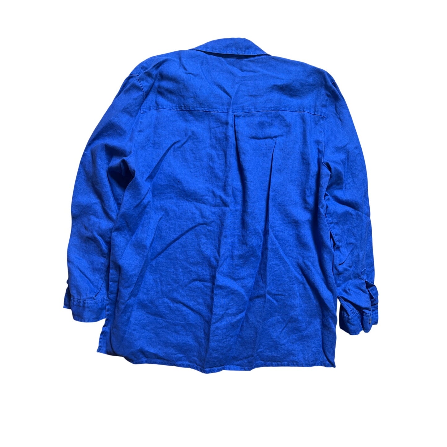Vintage Chico's Design Blue Button-Up Blue Women Blouse Size 3