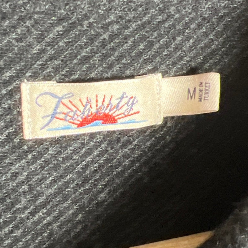 Faherty Medium Heather Gray Legend Sweater Dress Button Down