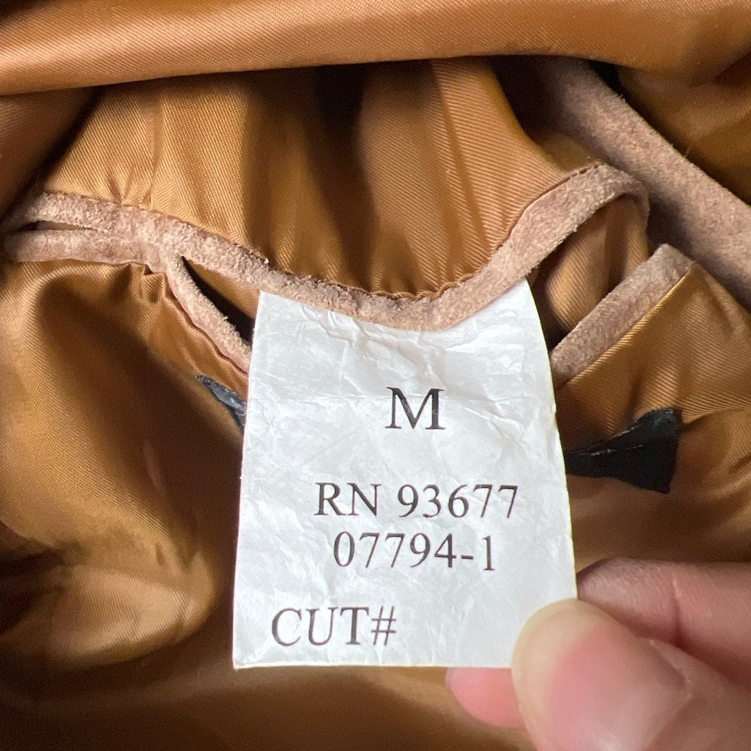 Vintage Stafford Suede Leather Blazer Mens Medium  Tan Brown Sport Coat